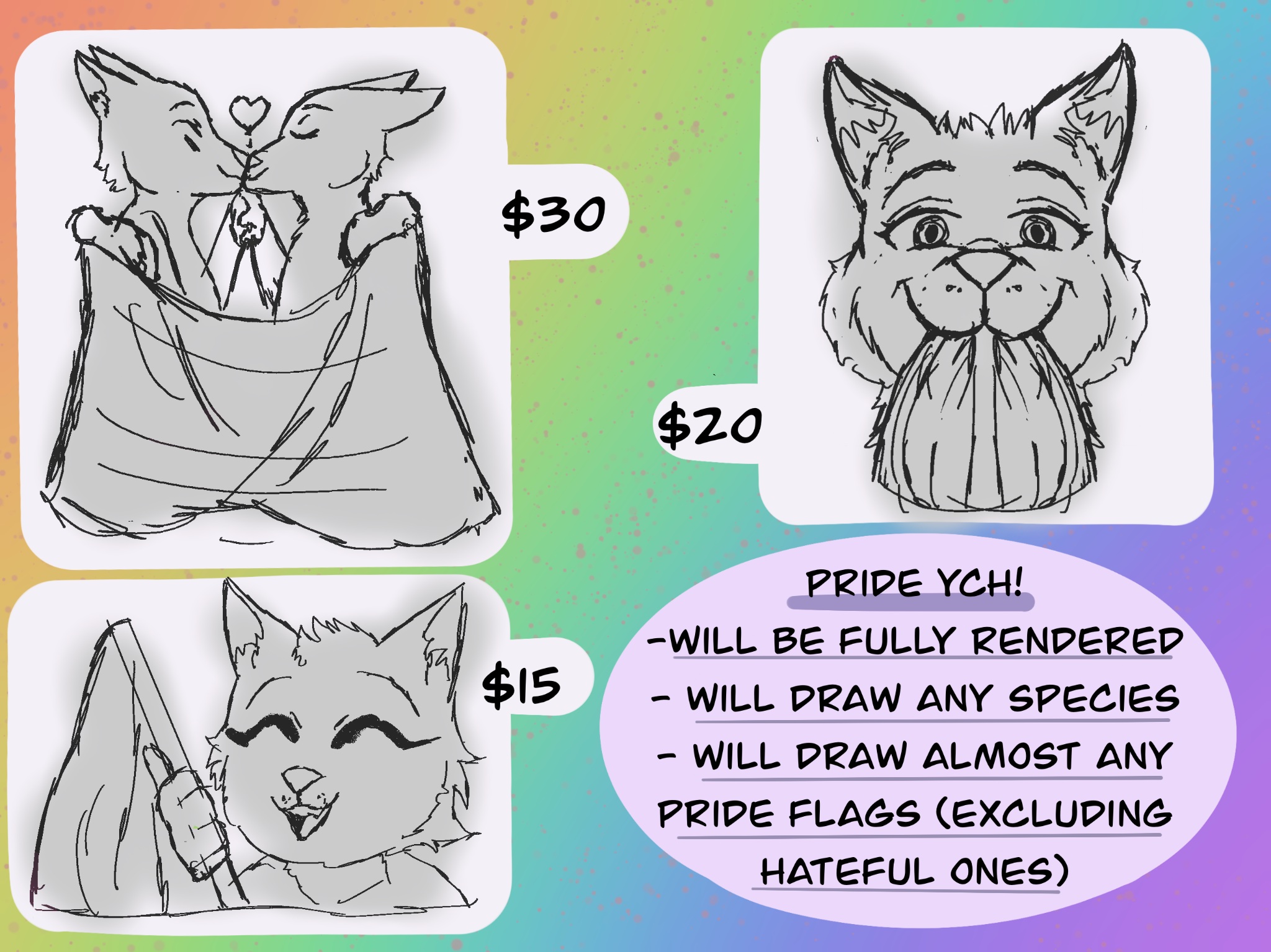 Pride YCH Giveaway! : r/furry